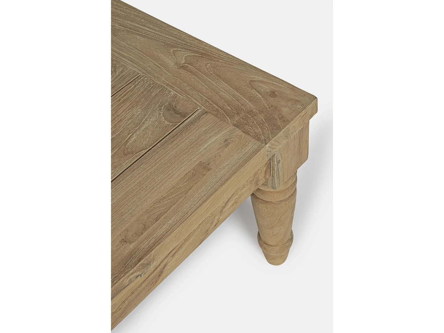 Table basse de jardin rectangle en bois teck Karine L 115cm