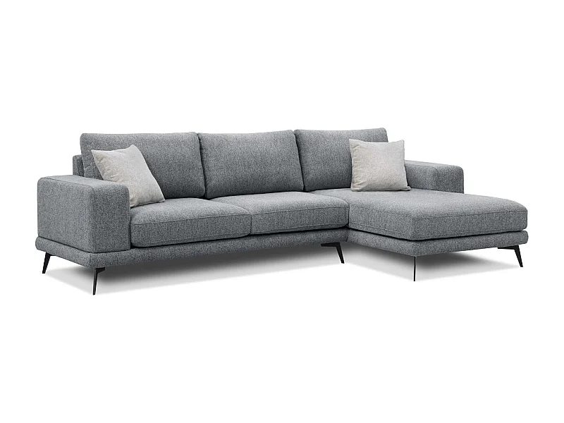 MEDIOLANE Ecksofa 4-Sitzer rechts, grau