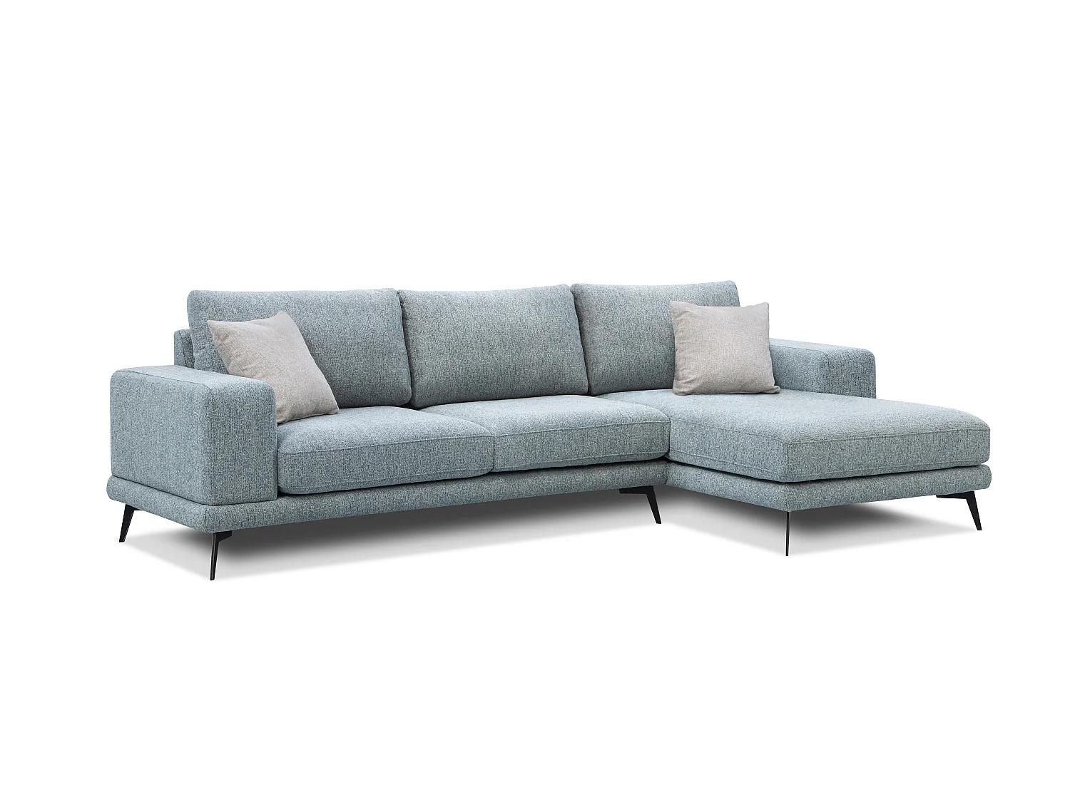 MEDIOLANE Ecksofa 4-Sitzer rechts, mint