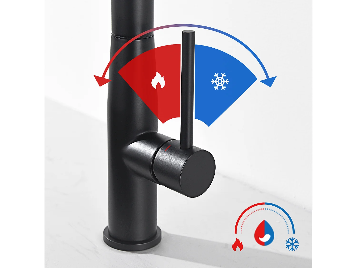 Miscelatore Cucina Nero con Doccetta estraibile,Inox, Miscelatore Lavello 2 Modalità Getti Acqua Calda/Fredda,Rubinetto Telescopico Lavello