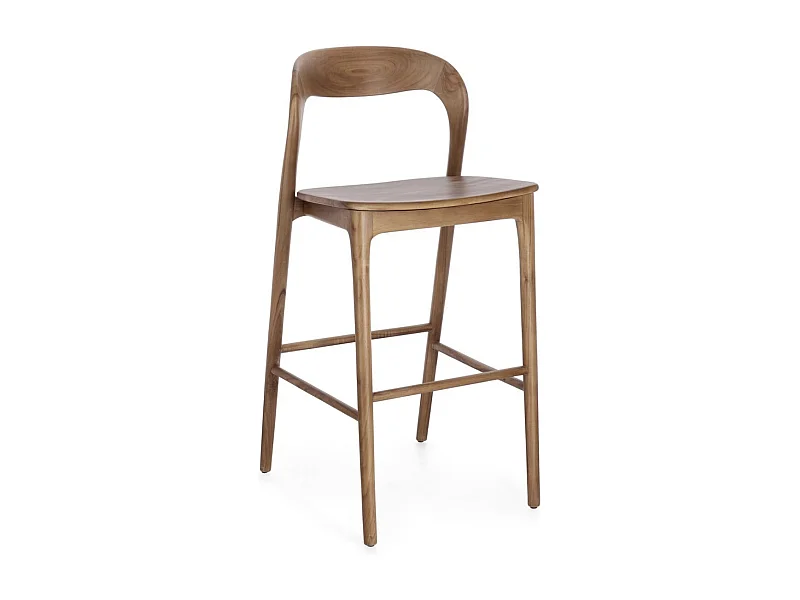 Tabouret en bois de Teck – Modèle Kiley-Couleur Naturel