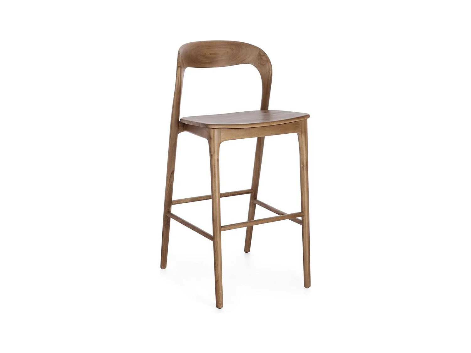 Premium teakhouten kruk – Kiley-model-Kleur Natuurlijk