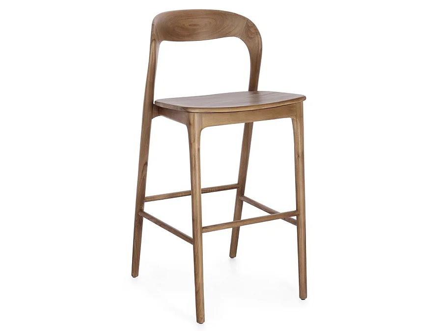 Tabouret en bois de Teck – Modèle Kiley-Couleur Naturel