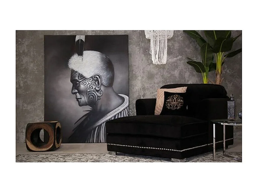 Reposapiés étnico en madera maciza de suar claro y oscuro Samy