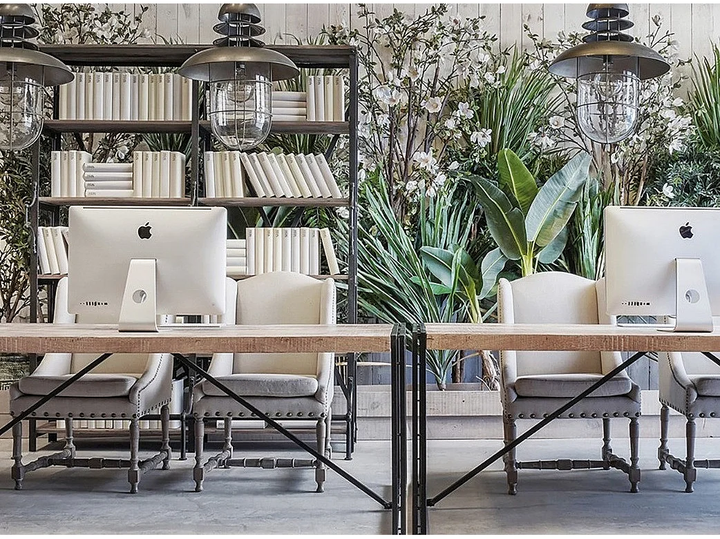 Librería industrial con escalera en madera maciza de pino y acero Stone negro 160 cm