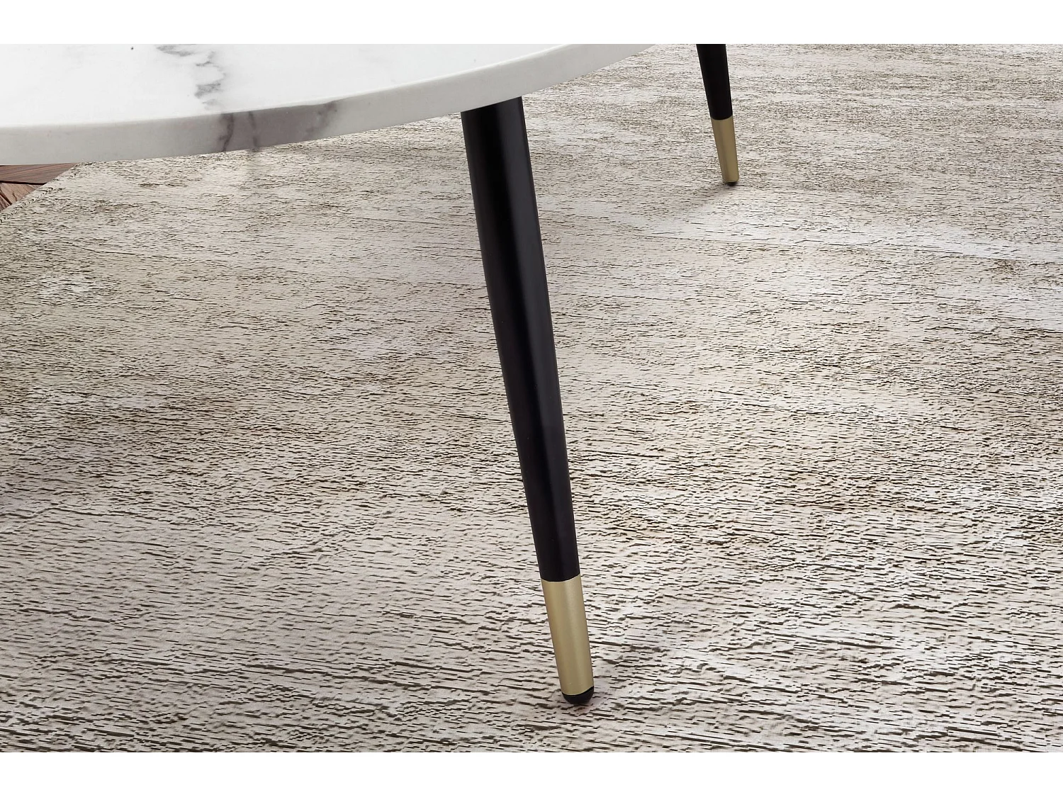 Table Basse 120x60x41,5 cm Aspect Marbre Grande Table de Salon Moderne