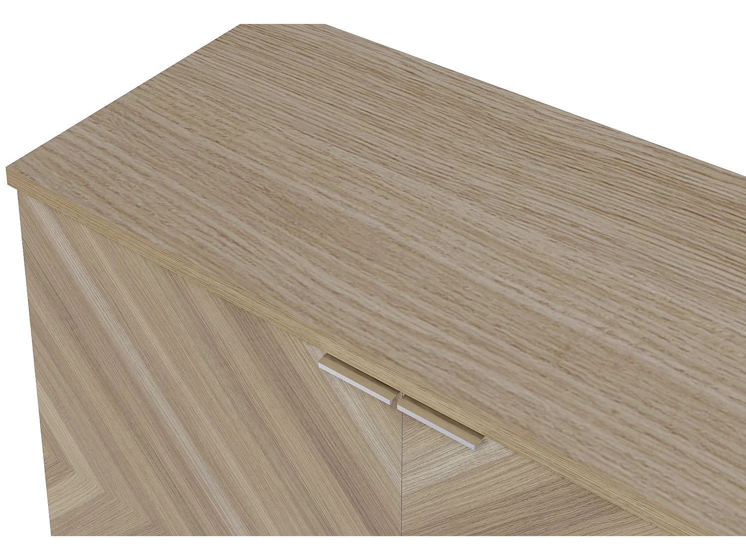 Buffet Neo 2 portes 3 tiroirs 83,5x180x44 cm noir et chêne TALESA