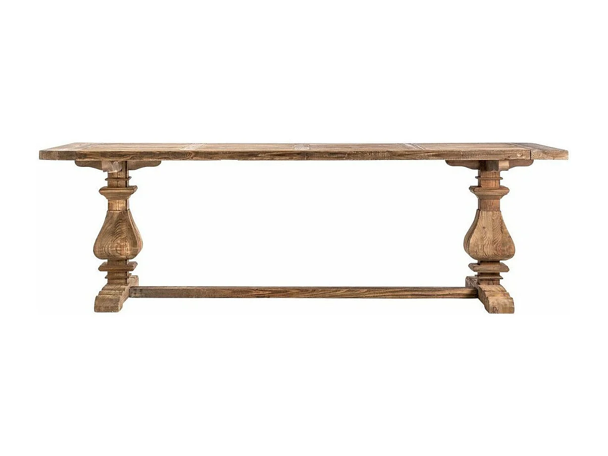 Table à manger pin massif clair recyclé Kadix 200cm