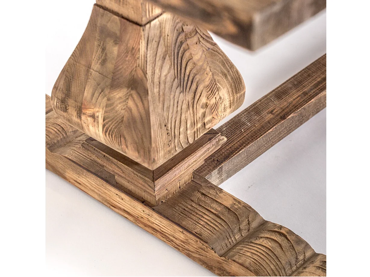 Table à manger pin massif clair recyclé Kadix 200cm