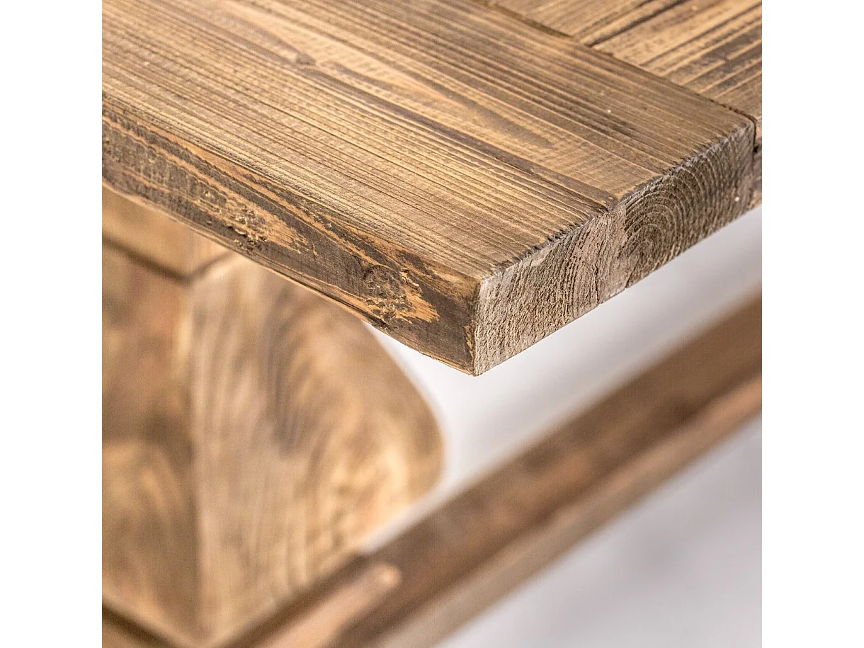 Table à manger pin massif clair recyclé Kadix 200cm