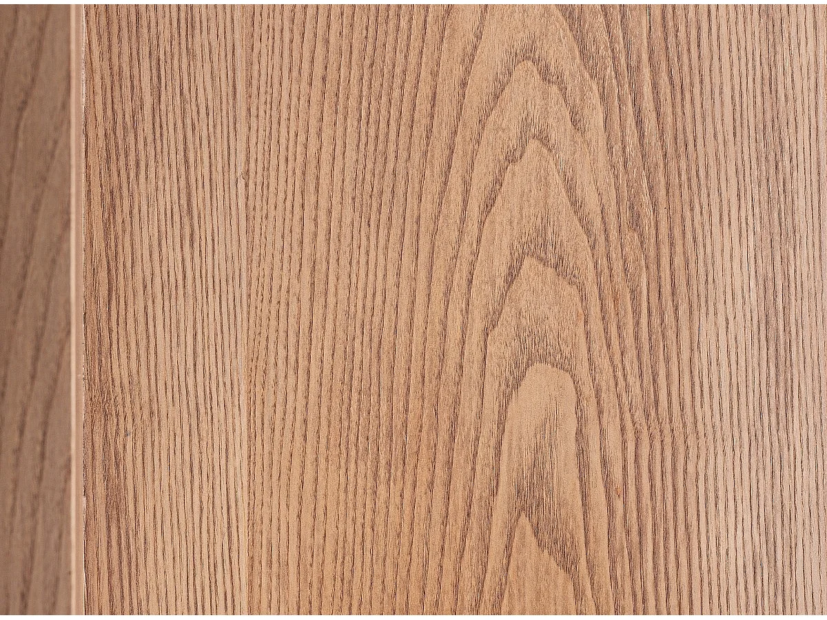 Mesa de comedor Louwa redonda de madera de roble y piedra roja 150 cm