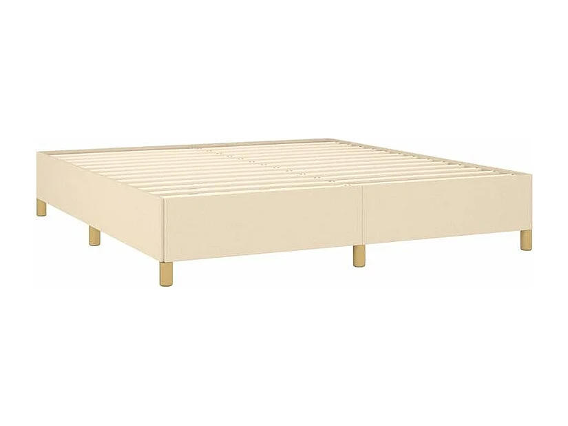Sommier à lattes de lit avec matelas Crème 160x200 Tissu