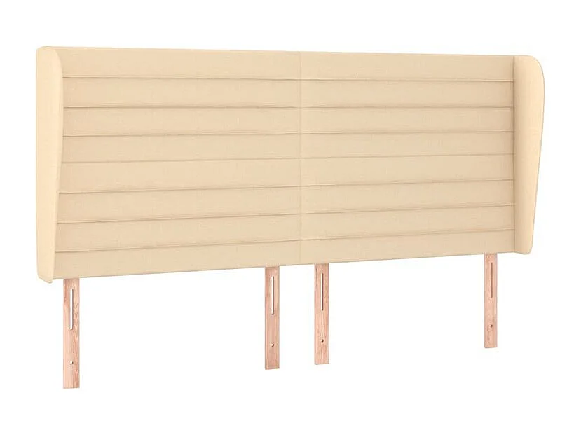 Sommier à lattes de lit avec matelas Crème 160x200 Tissu