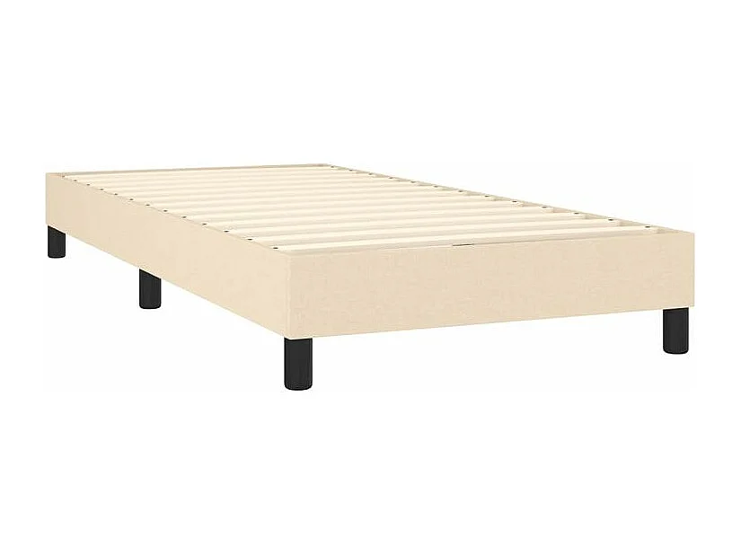Sommier à lattes de lit et matelas Crème 90x190 Tissu