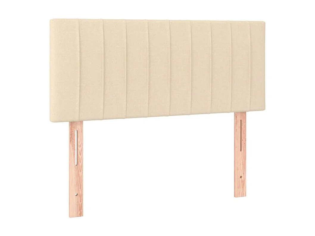 Sommier à lattes de lit et matelas Crème 90x190 Tissu