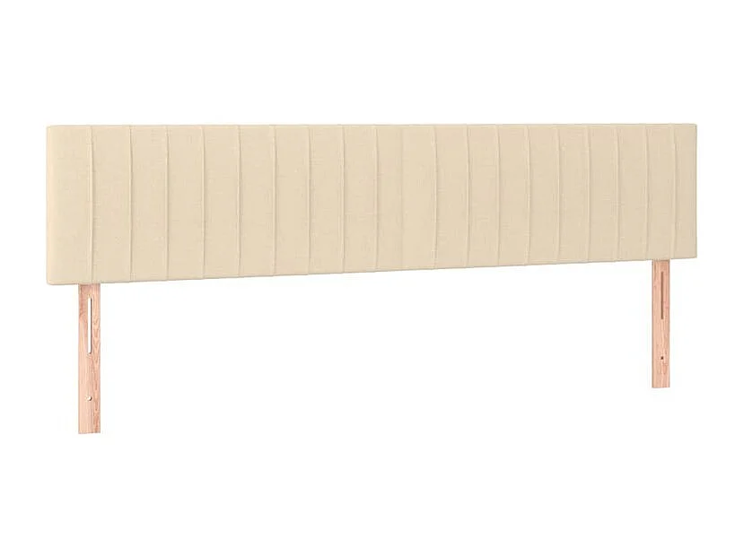 Sommier à lattes de lit avec matelas Crème 160x200 Tissu