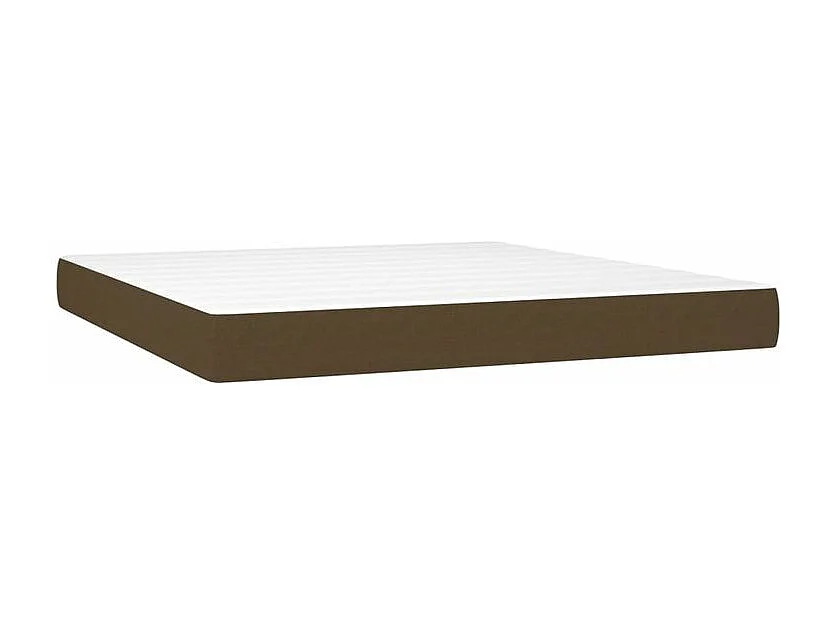 Sommier à lattes de lit avec matelas Marron foncé 160x200