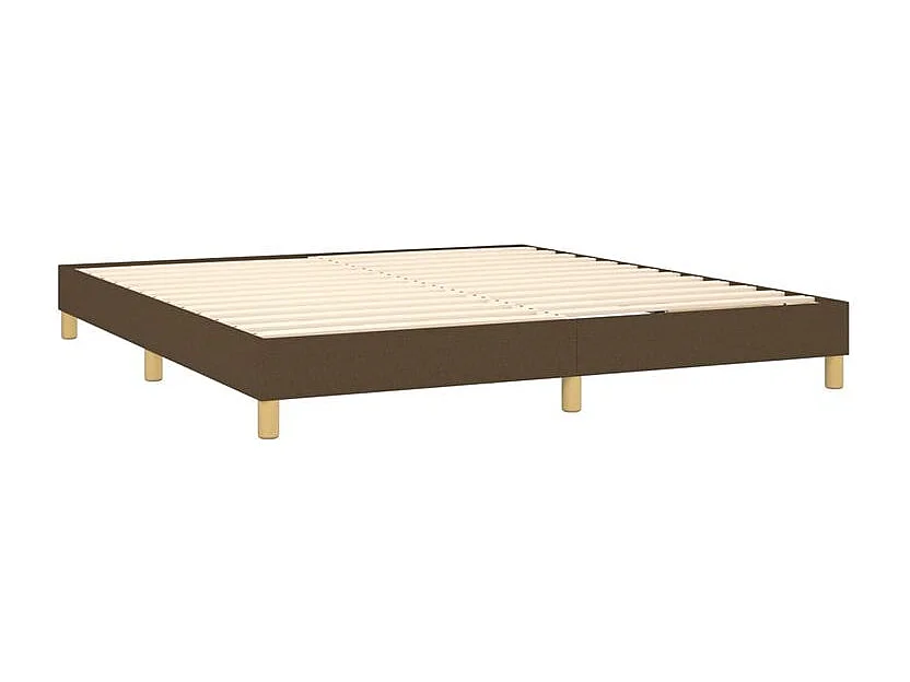 Sommier à lattes de lit avec matelas Marron foncé 160x200