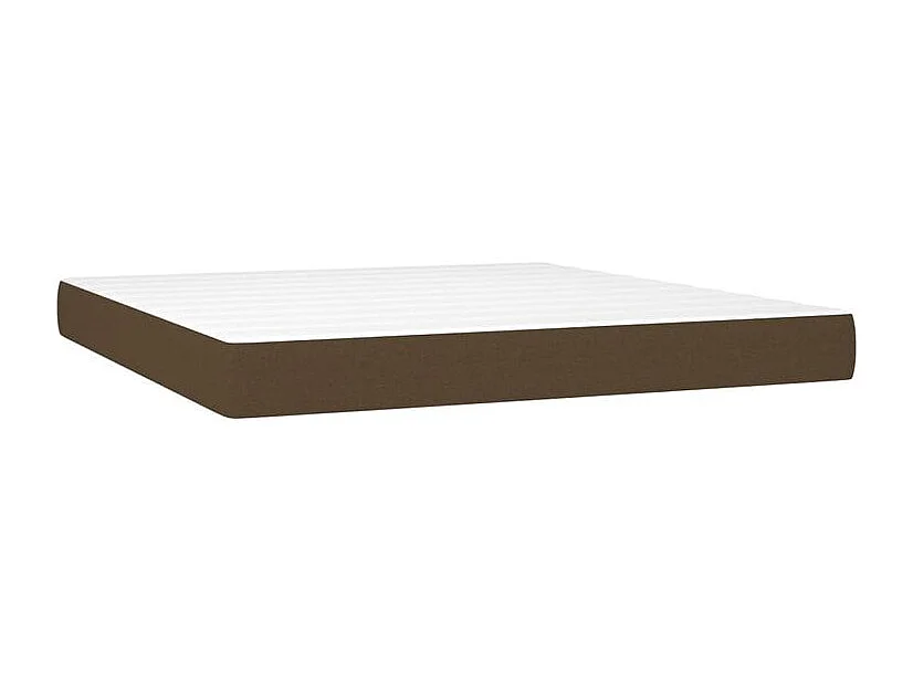 Sommier à lattes de lit avec matelas Marron foncé 160x200