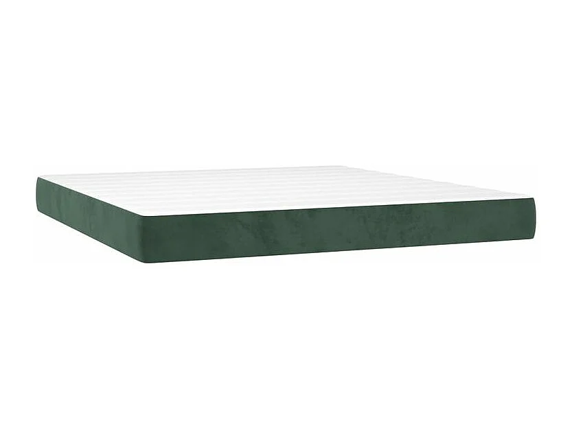 Sommier à lattes de lit et matelas Vert foncé 180x200 Velours