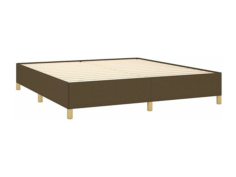 Sommier à lattes de lit avec matelas Marron foncé 160x200