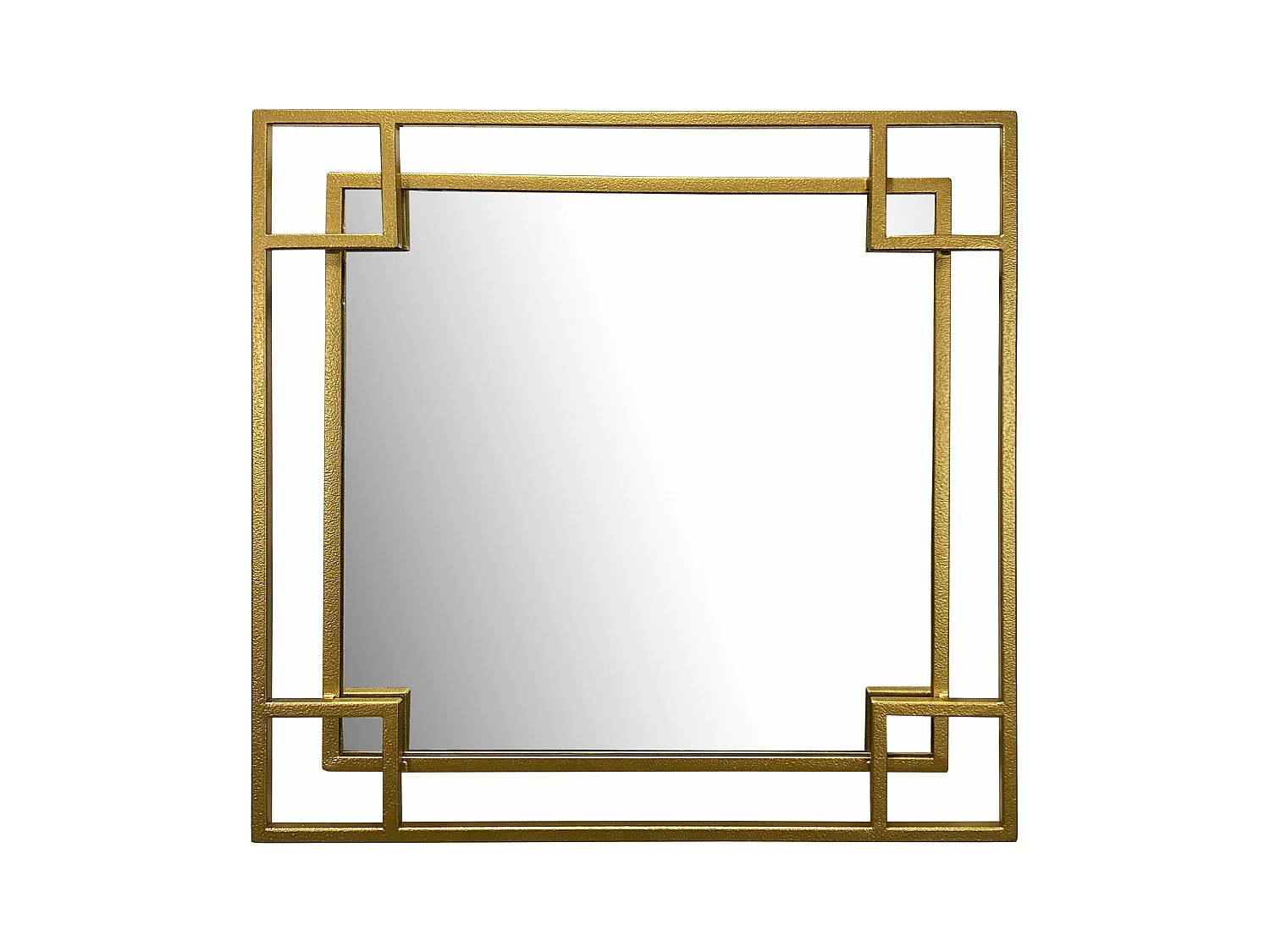 Miroir Murale Métal Carré Miroir Mur Couloir Grand Moderne Doré Cadre
