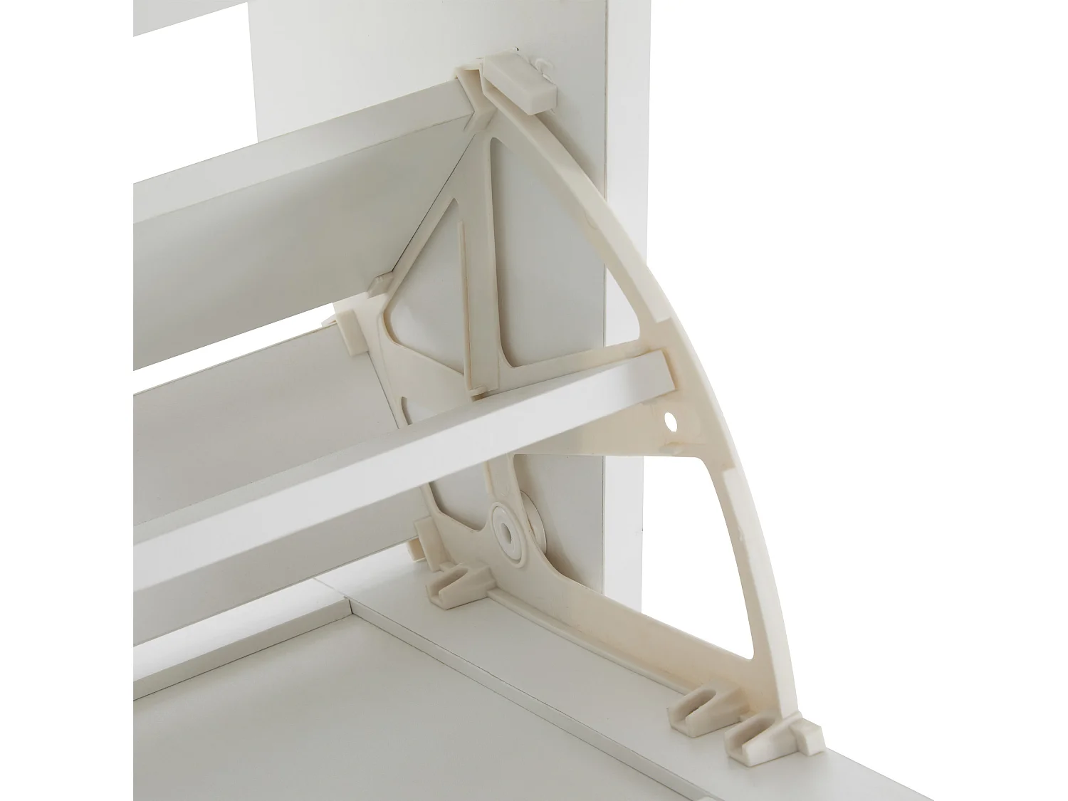 Moderner Schuhschrank – 4 Klappfächer – Weiß