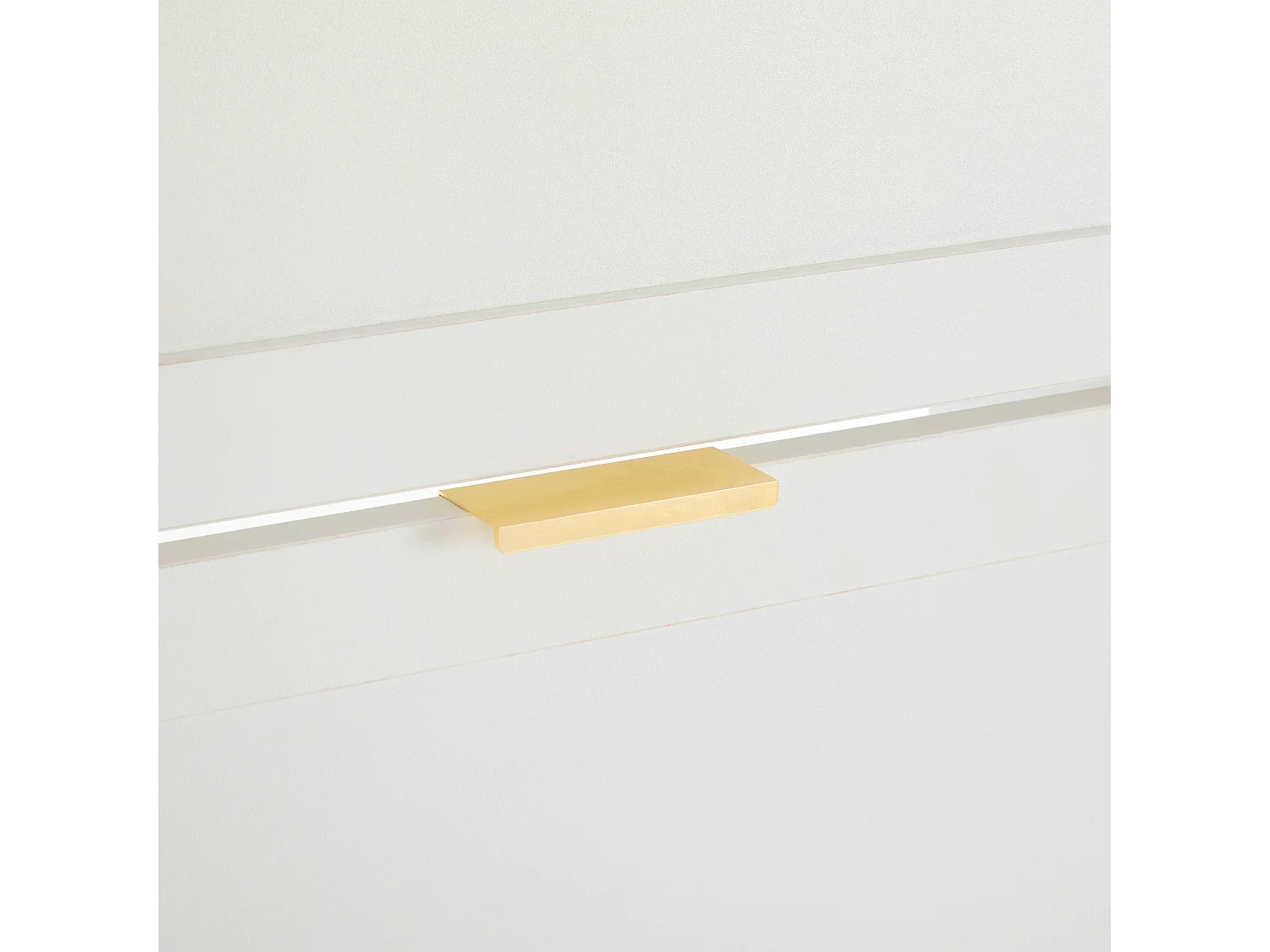 Meuble à chaussures moderne - avec miroir + 4 compartiments abattant - Blanc