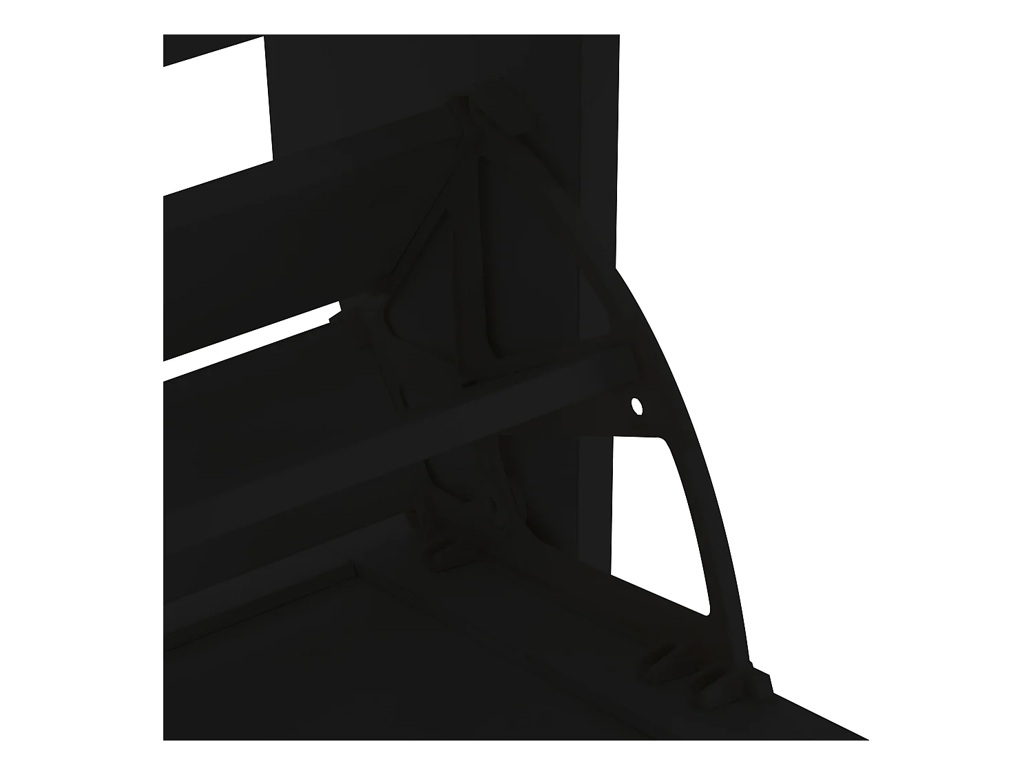 Moderner Schuhschrank – 4 Klappfächer – Schwarz