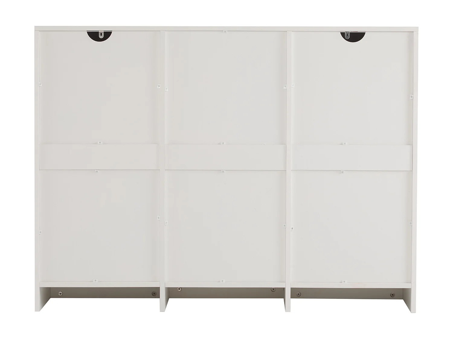 Buffet moderne - 2 portes et 3 tiroirs - avec étagères réglables - Blanc