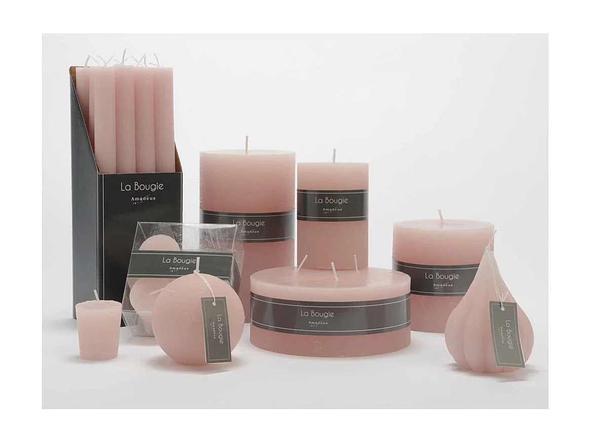 Lot de 4 bougies Votive 4,3 x 4,7 cm rose