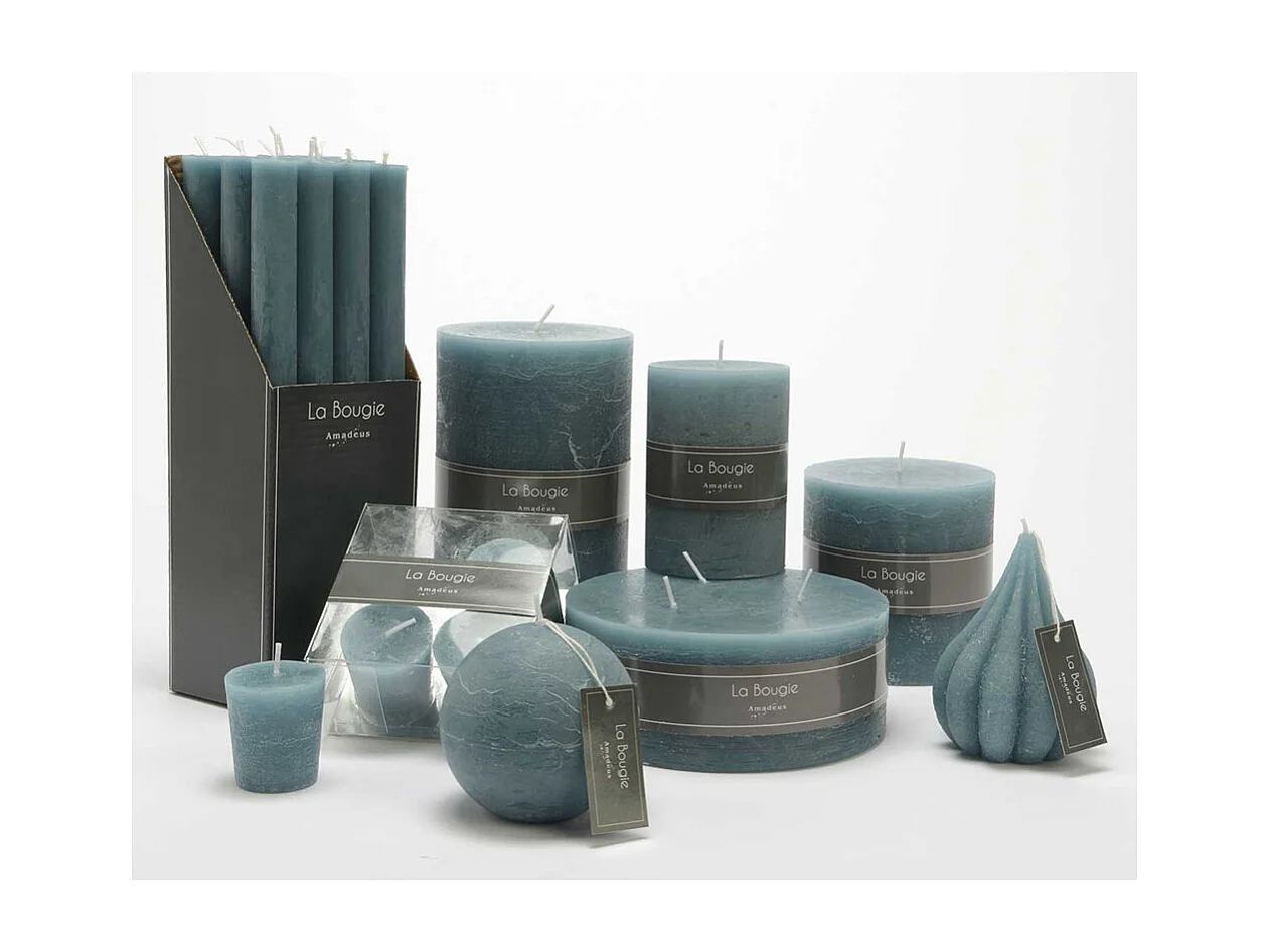 Lot de 4 bougies Votive 4,3 x 4,7 cm bleu