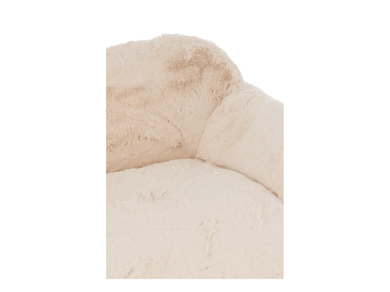 Banquette design Kuty 152cm - Luxe et douceur avec effet peluche-Couleur Beige clair