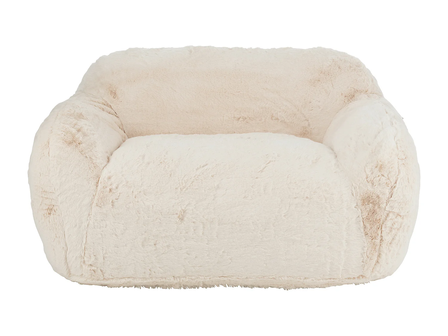 Banquette design Kuty 152cm - Luxe et douceur avec effet peluche-Couleur Beige clair