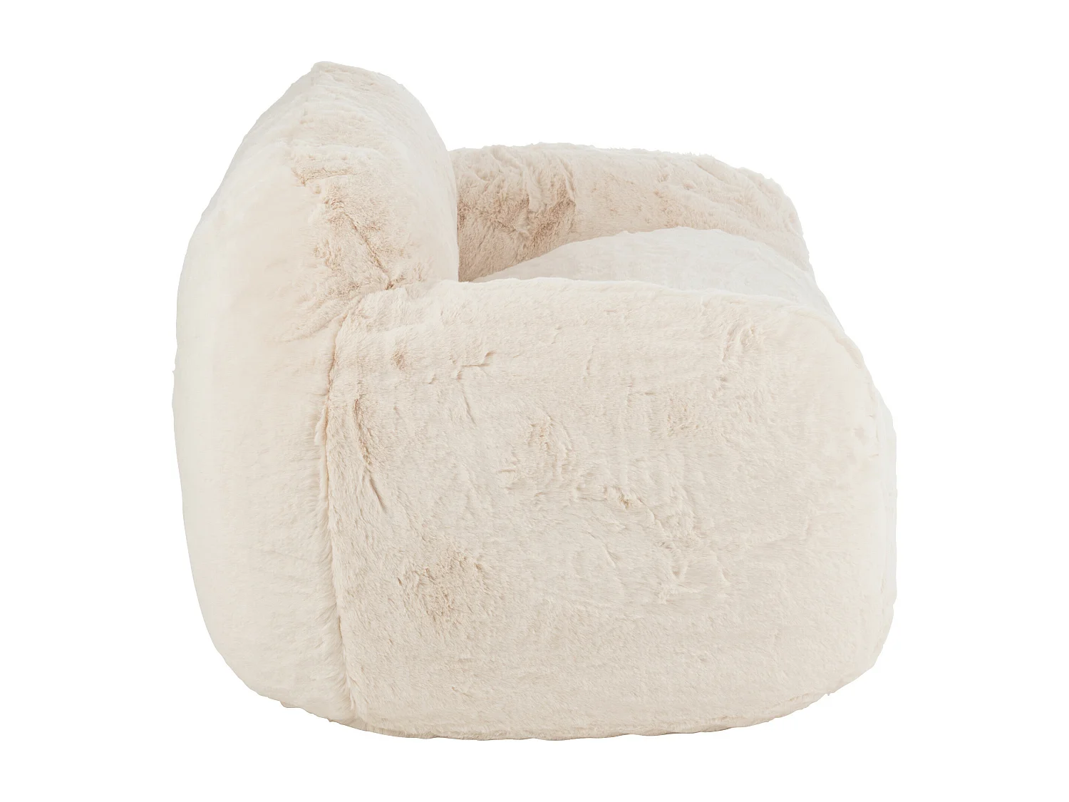 Banquette design Kuty 152cm - Luxe et douceur avec effet peluche-Couleur Beige clair