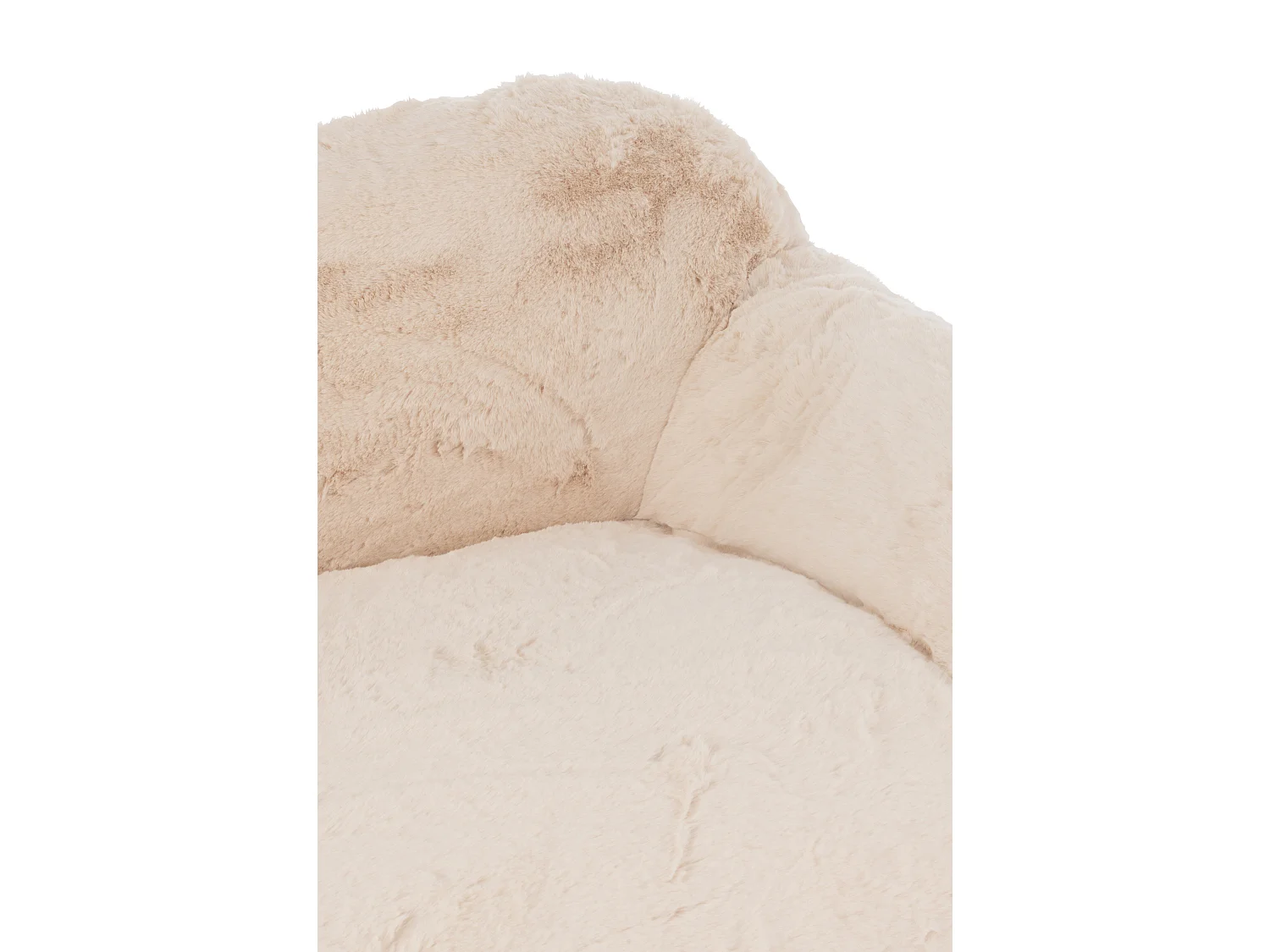 Banquette design Kuty 152cm - Luxe et douceur avec effet peluche-Couleur Beige clair