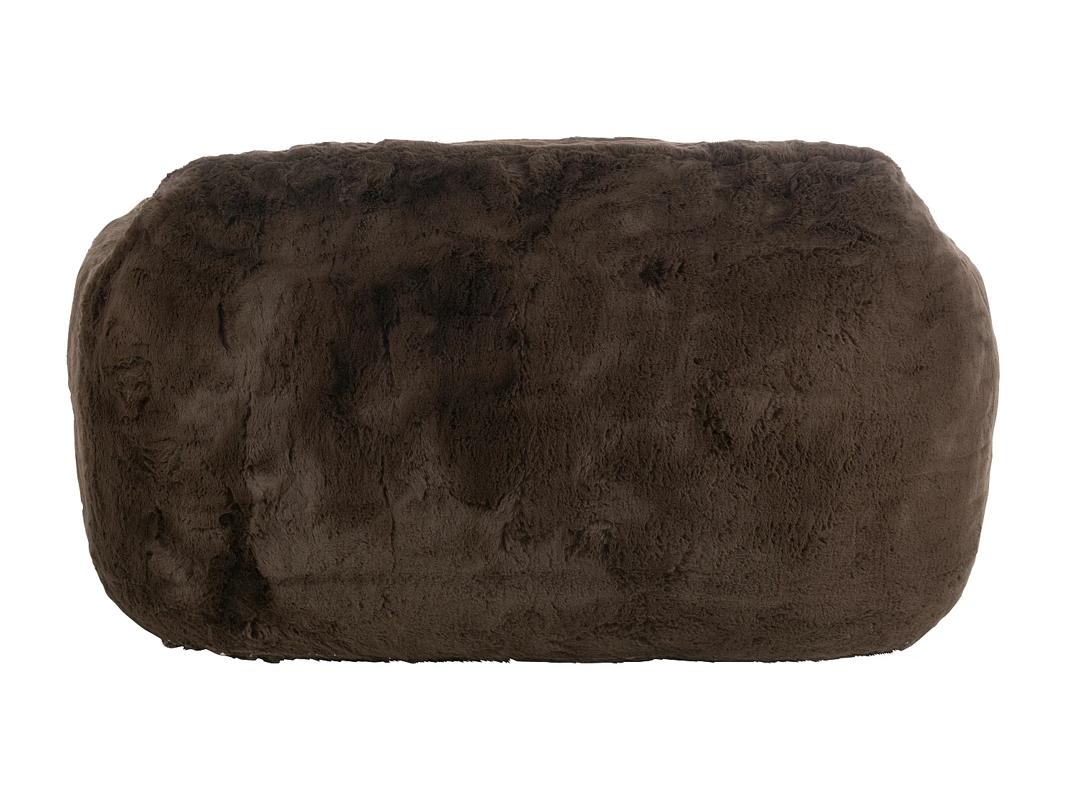 Banquette design Kuty 152cm - Luxe et douceur avec effet peluche-Couleur Marron Foncé