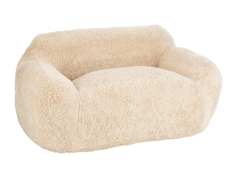 Banco de diseño Kuty 152 cm - Lujo y suavidad con efecto felpa-Color ribete verde crudo