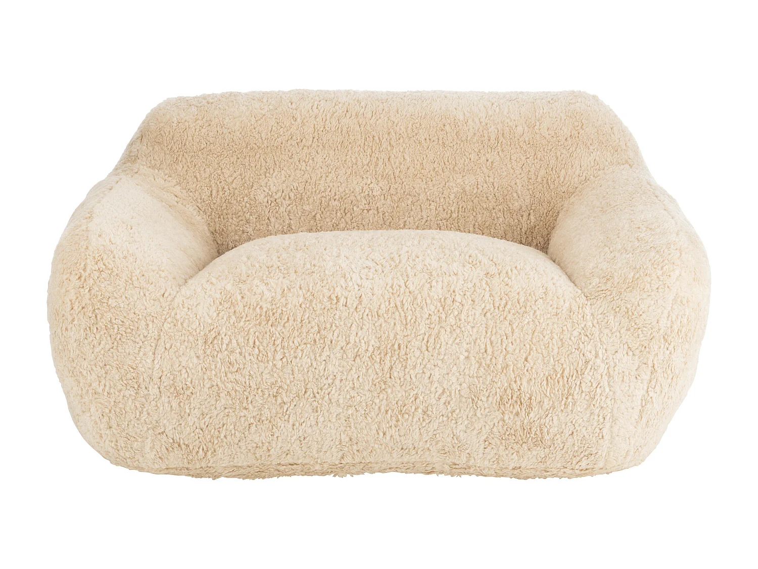 Banco de diseño Kuty 152 cm - Lujo y suavidad con efecto felpa-Color ribete verde crudo