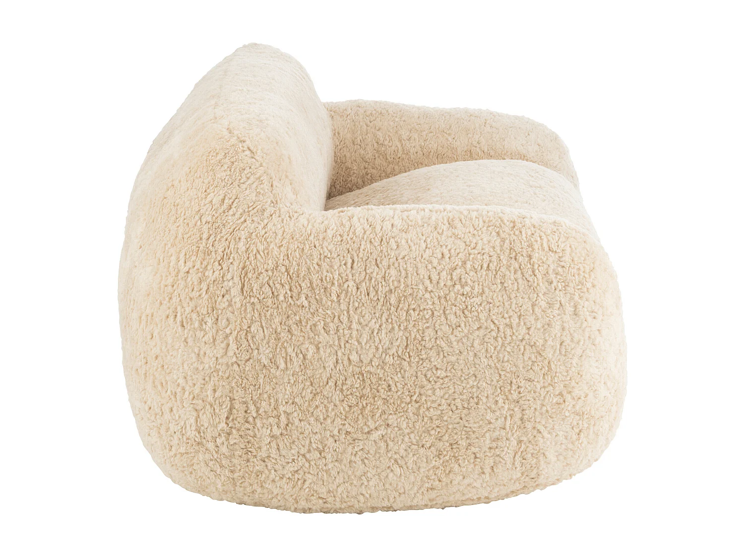 Banco de diseño Kuty 152 cm - Lujo y suavidad con efecto felpa-Color ribete verde crudo