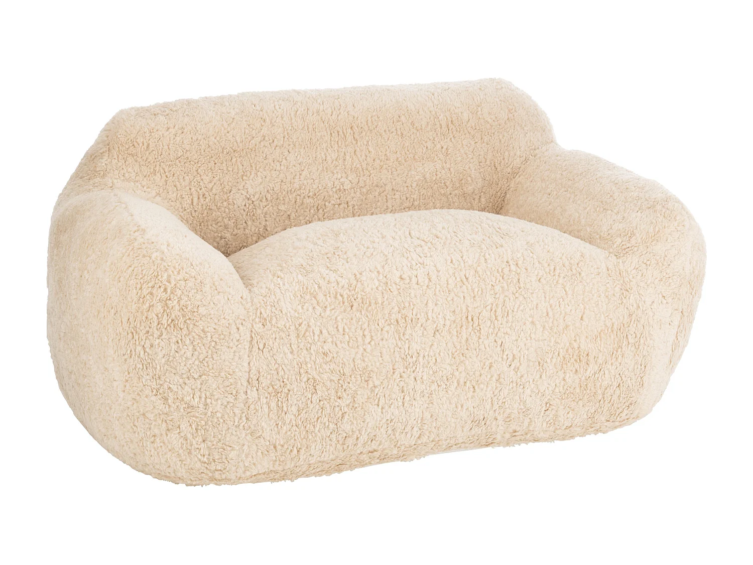 Banco de diseño Kuty 152 cm - Lujo y suavidad con efecto felpa-Color ribete verde crudo