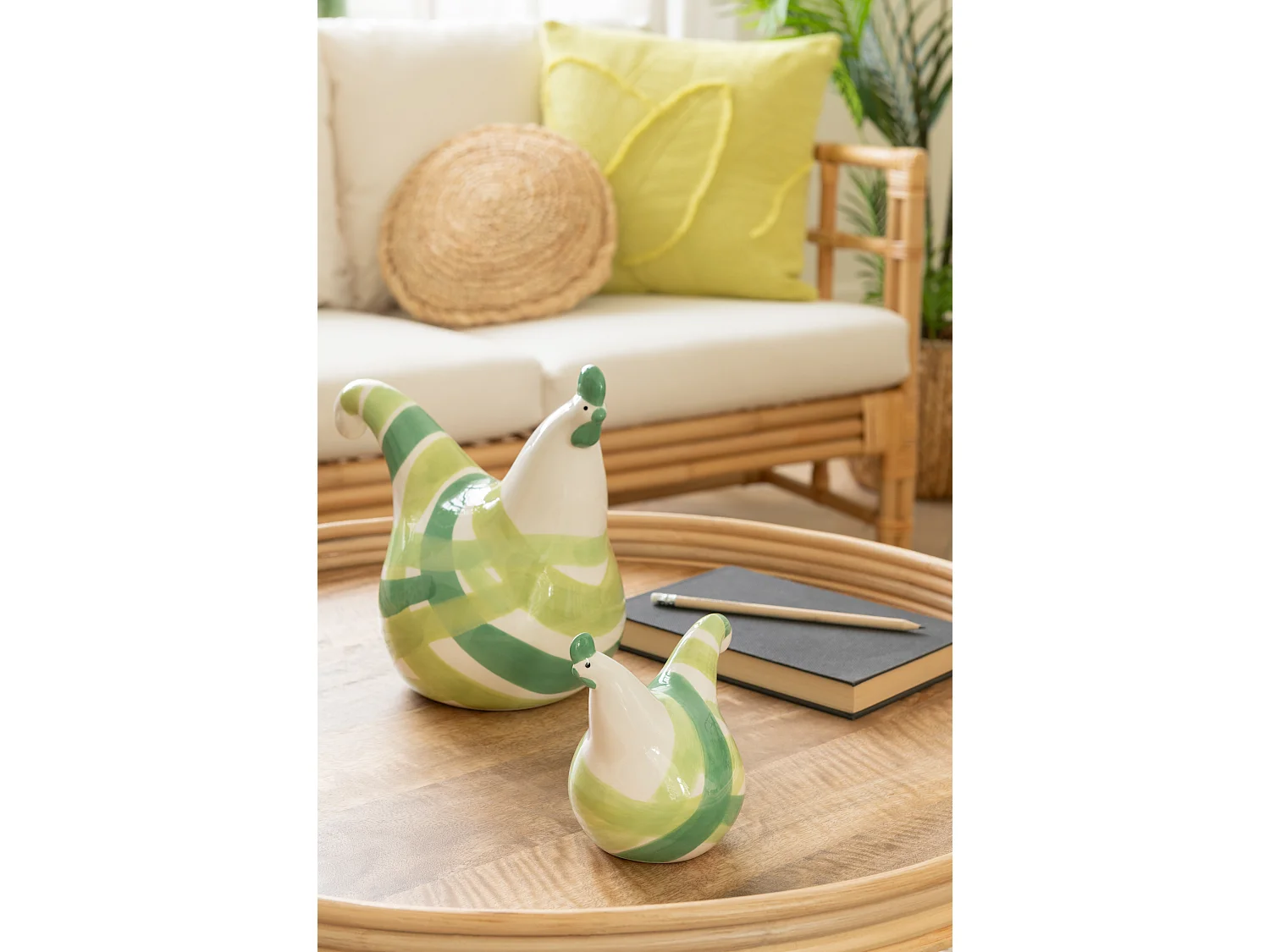 Lot de 3 tables gigognes rondes Morza en bois de manguier - Élégance naturelle