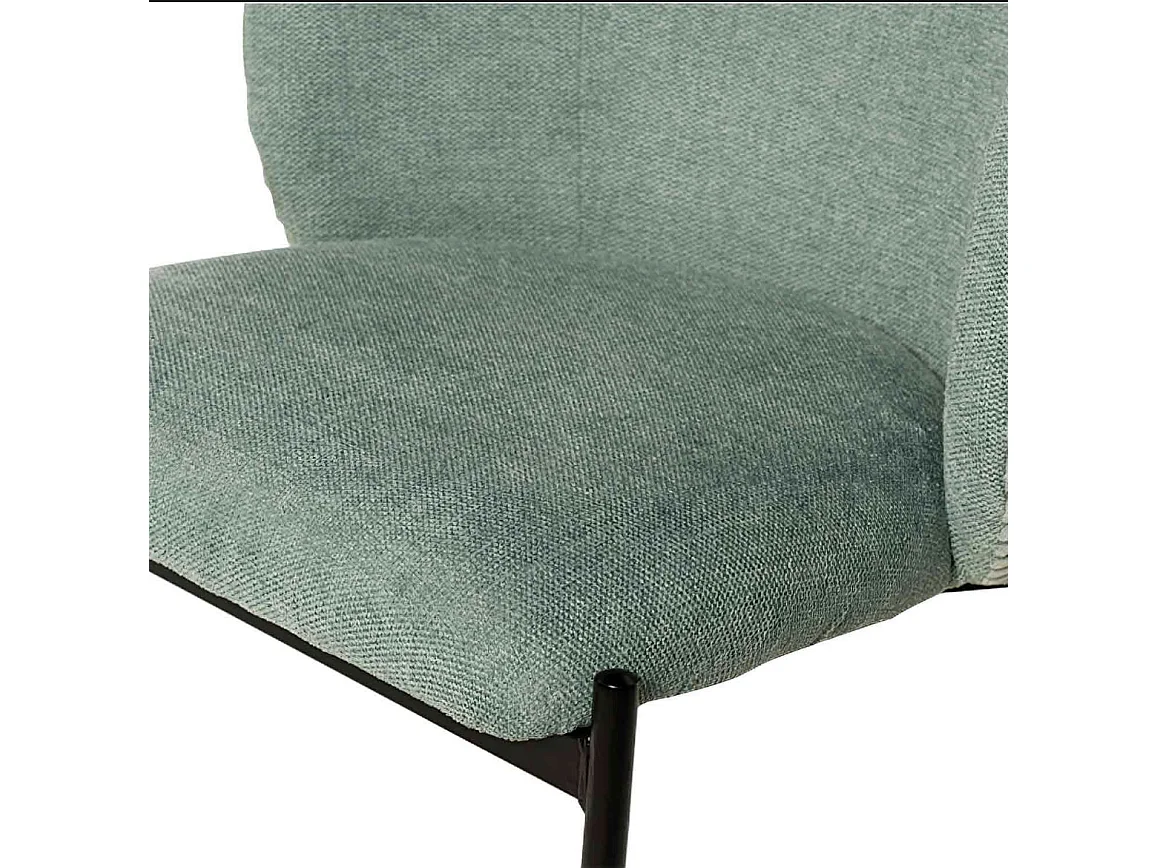 Chaise en tissu lisse et velouté Laina – Style et douceur-Couleur Vert céladon