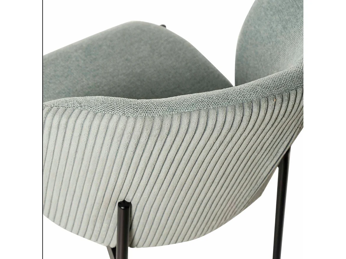 Chaise en tissu lisse et velouté Laina – Style et douceur-Couleur Vert céladon