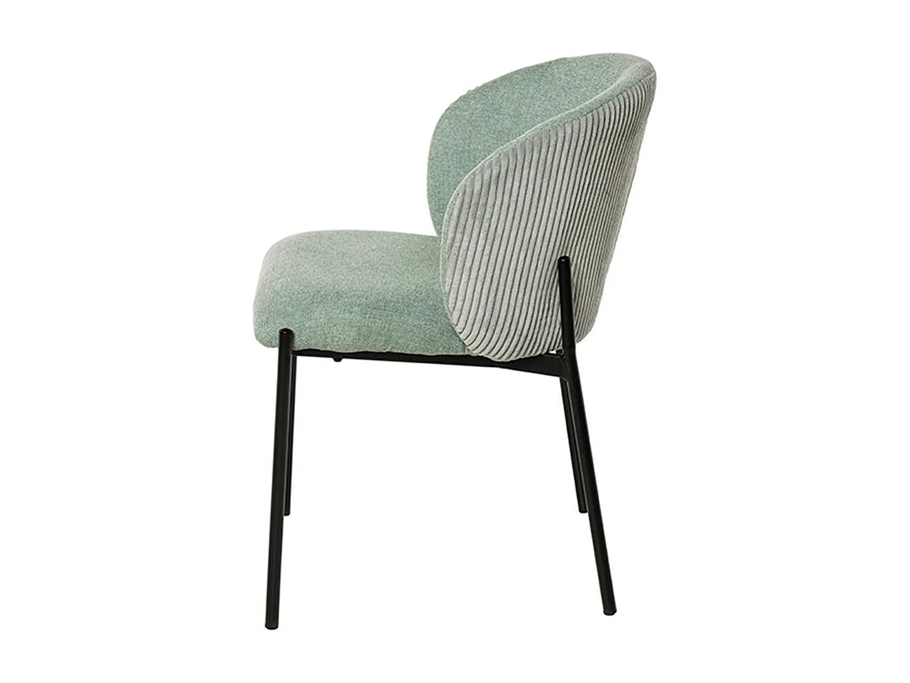 Chaise en tissu lisse et velouté Laina – Style et douceur-Couleur Vert céladon
