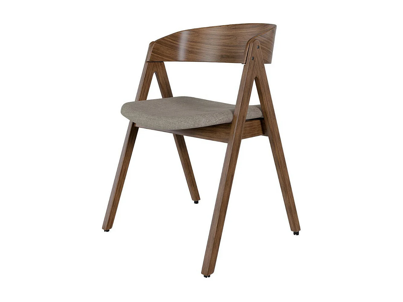 Chaise premium Merka – Structure en bois et assise en tissu confortable-Couleur Naturel/Gris