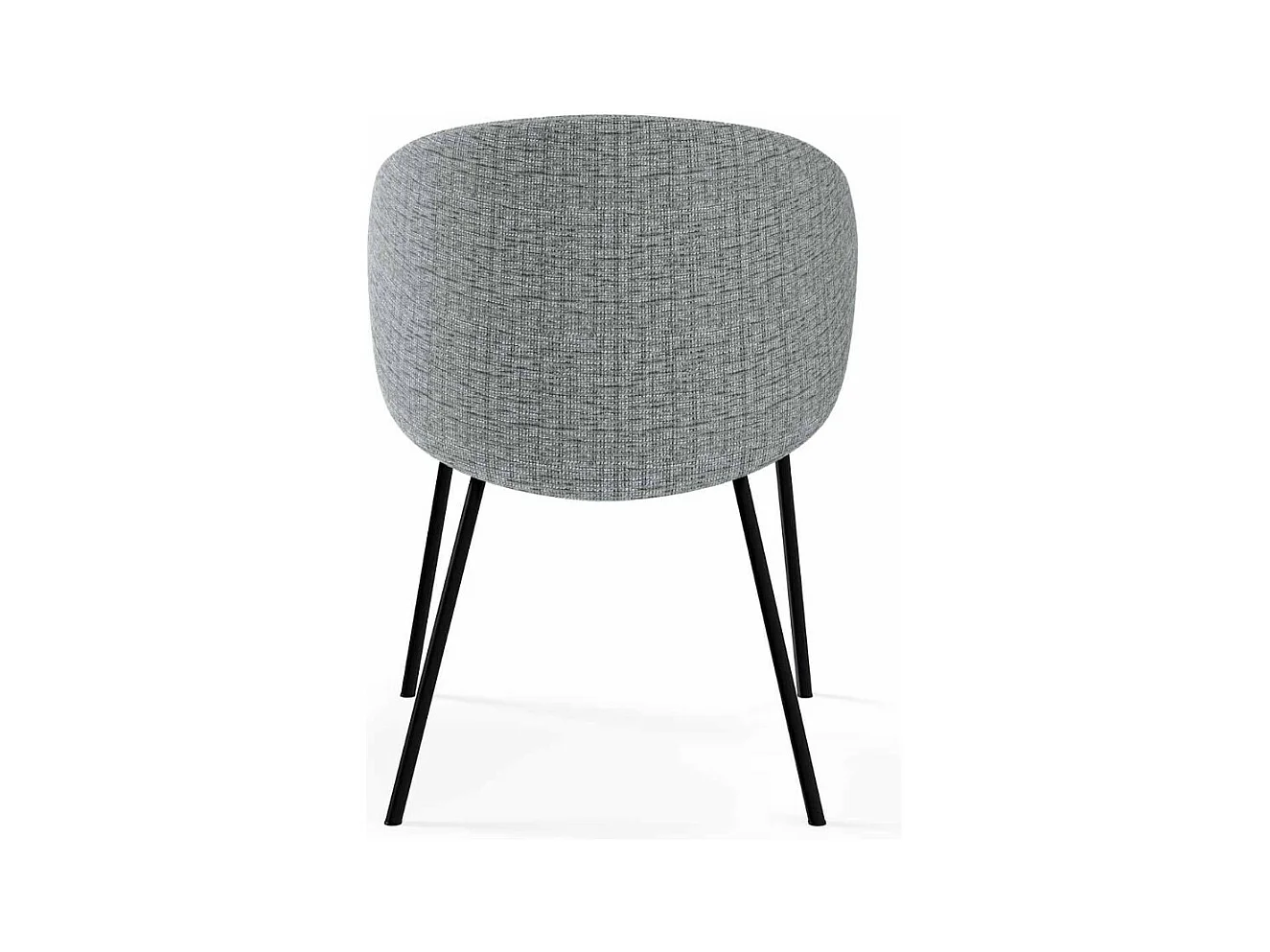 Chaise en tissu avec pieds en métal noir Nuria - Confort et modernité-Couleur Gris
