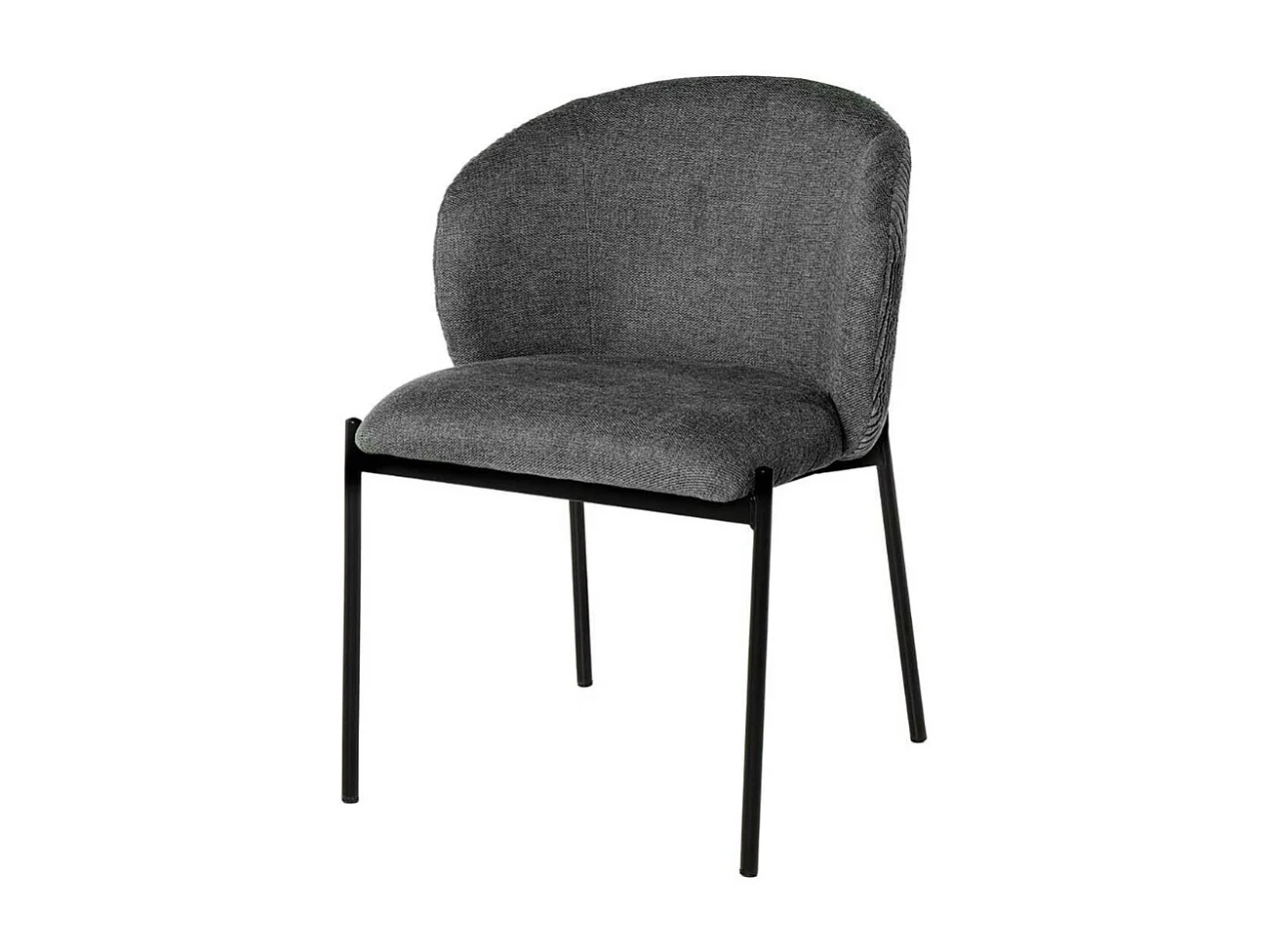 Chaise en tissu lisse et velouté Laina – Style et douceur-Couleur Gris foncé