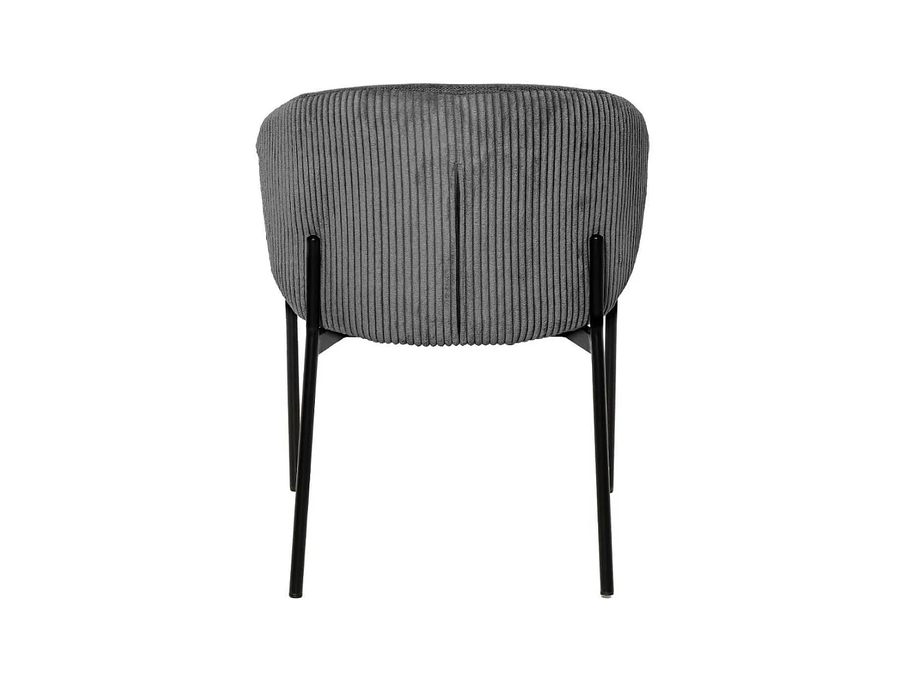 Chaise en tissu lisse et velouté Laina – Style et douceur-Couleur Gris foncé