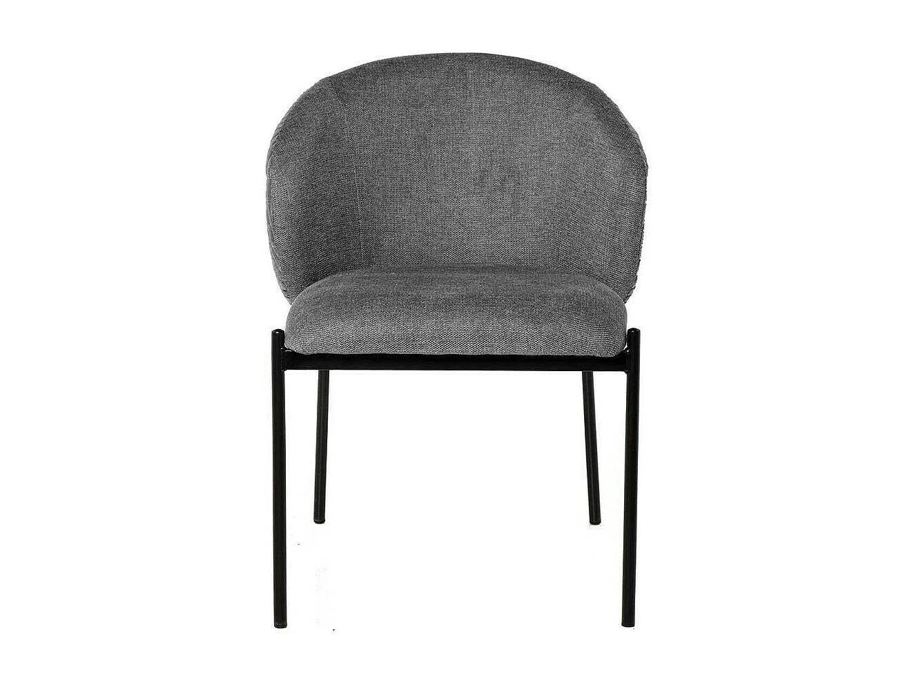 Chaise en tissu lisse et velouté Laina – Style et douceur-Couleur Gris foncé